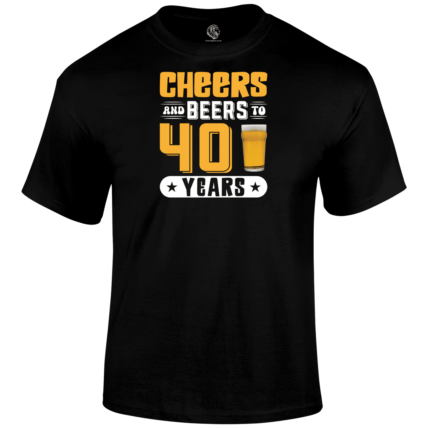 40th Birthday T Shirt Cheers And Beers 40