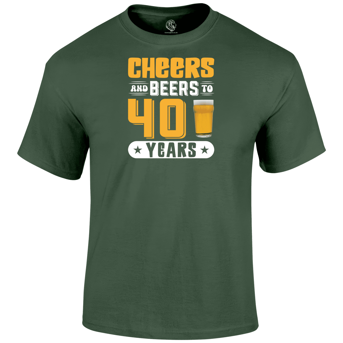 40th Birthday T Shirt Cheers And Beers 40