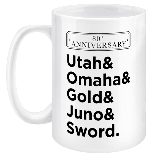 D Day Jumbo Mug Beaches 80 