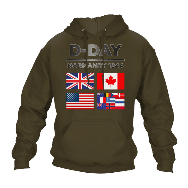 Remembrance Day Hoodie D Day Flags