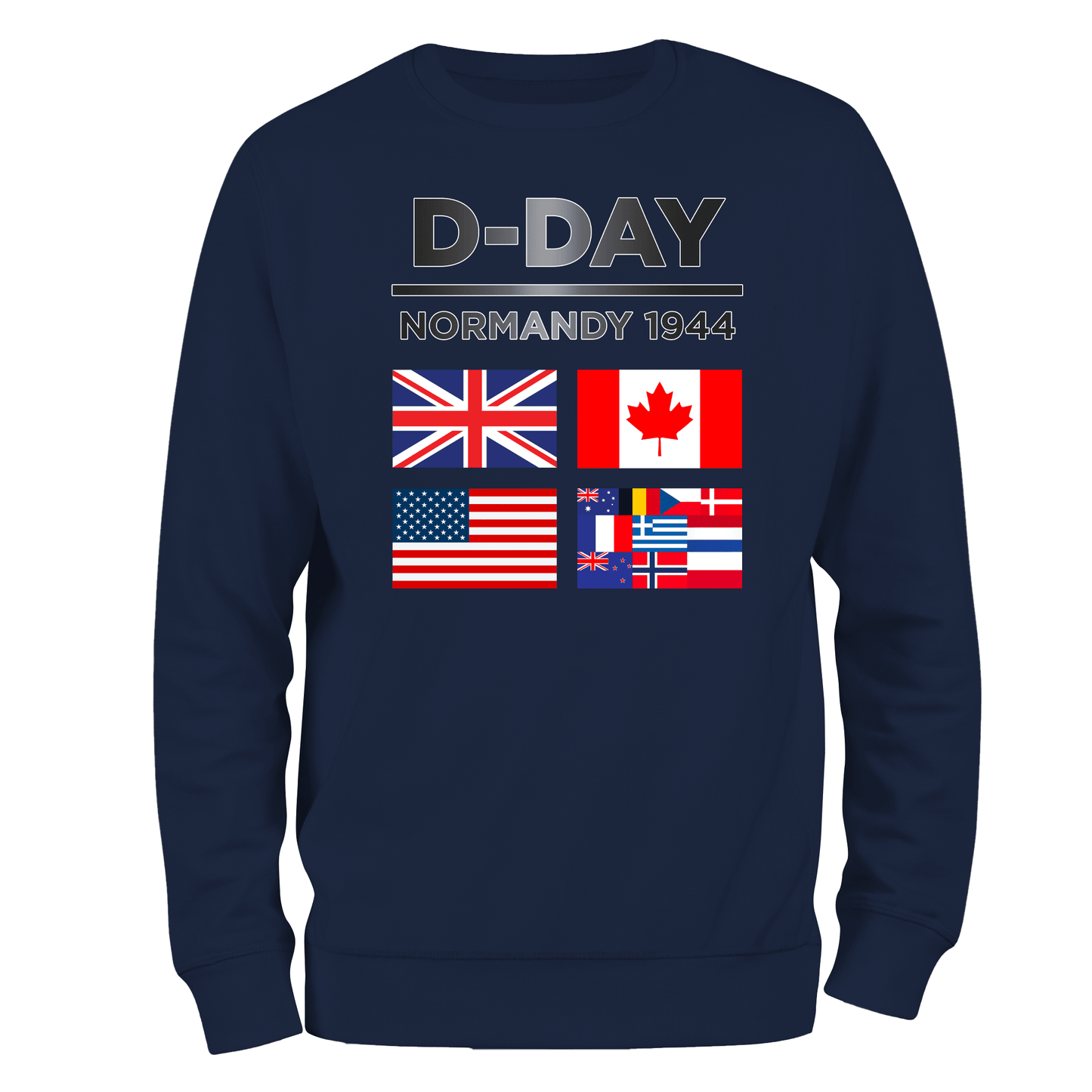 Remembrance Day Sweatshirt D Day Flags