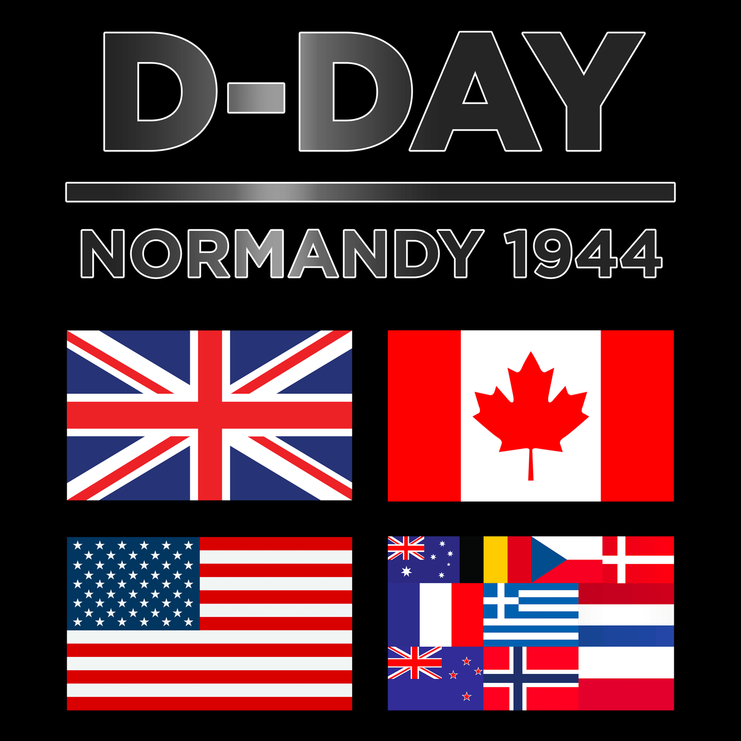 D Day Flags T Shirt
