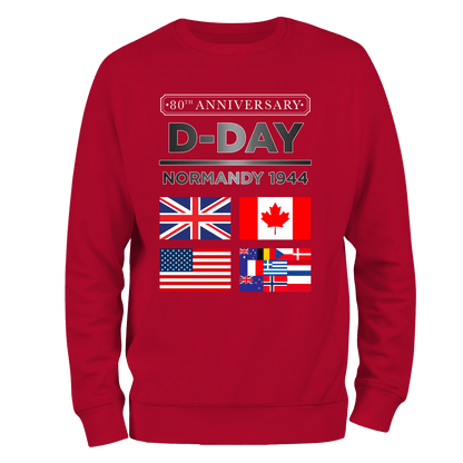 D Day Normandy 1944 Flags 80 Sweatshirt