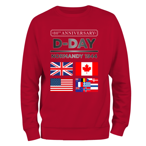D Day Normandy 1944 Flags 80 Sweatshirt