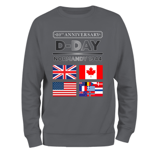 D Day Normandy 1944 Flags 80 Sweatshirt