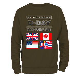 D Day Normandy 1944 Flags 80 Sweatshirt