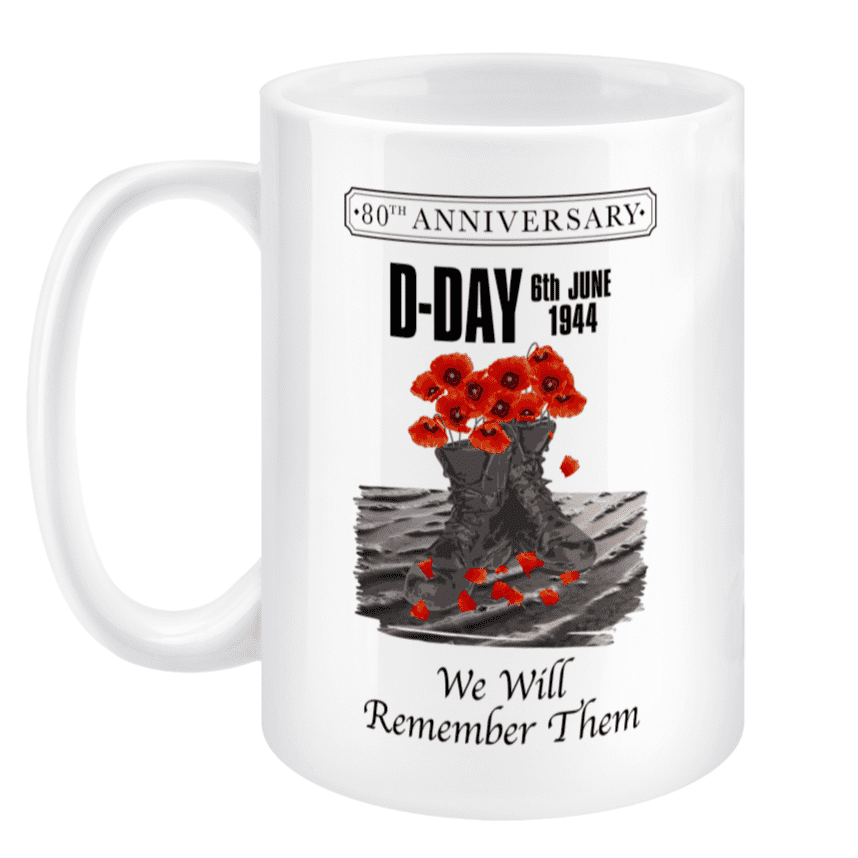 D Day Poppy Boots 80 Jumbo Mug