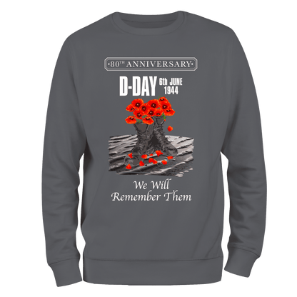 D Day Sweatshirt Poppy Boots 80
