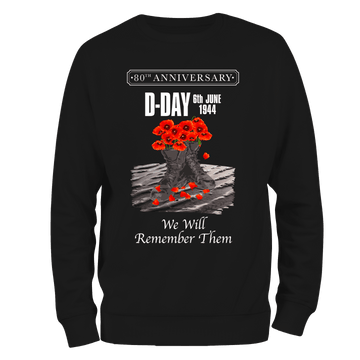 D Day Poppy Boots 80 Sweatshirt