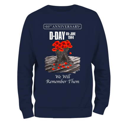 D Day Sweatshirt Poppy Boots 80