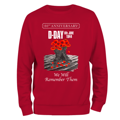 D Day Sweatshirt Poppy Boots 80