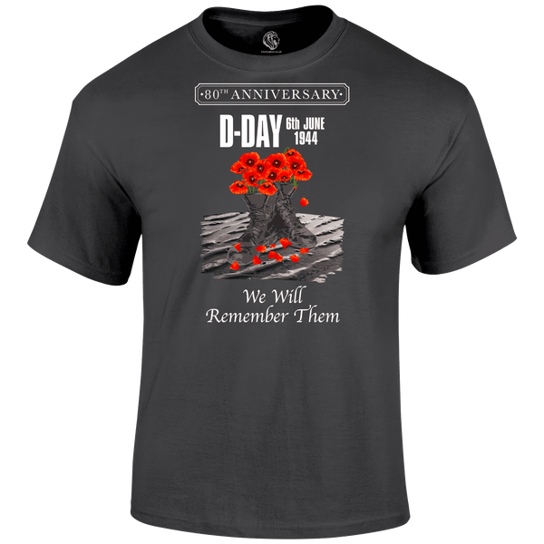 D Day Shirt Poppy Boots 80 Tee