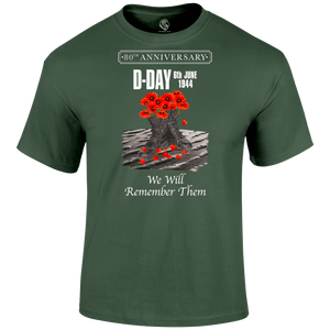 D Day Poppy Boots 80 T Shirt
