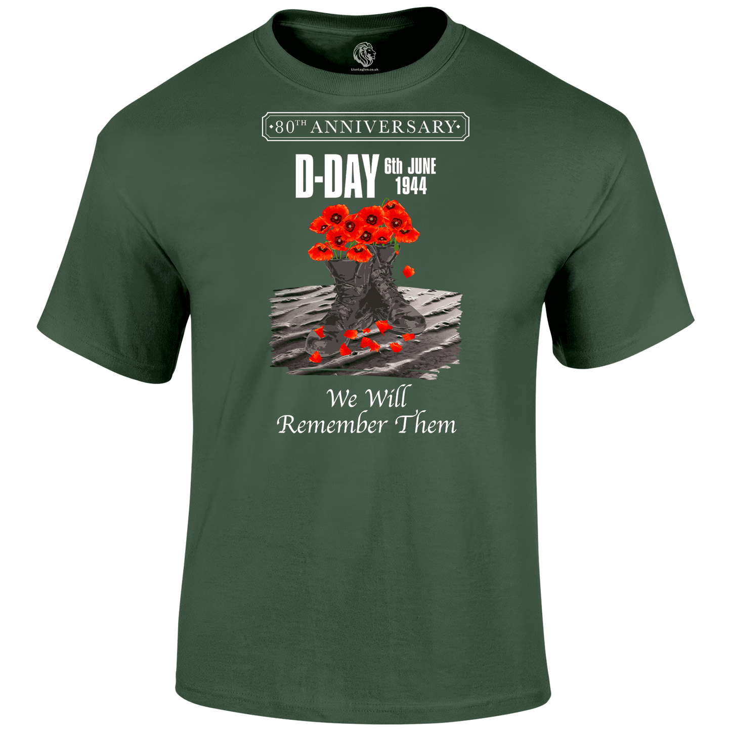 D Day Shirt Poppy Boots 80 Tee