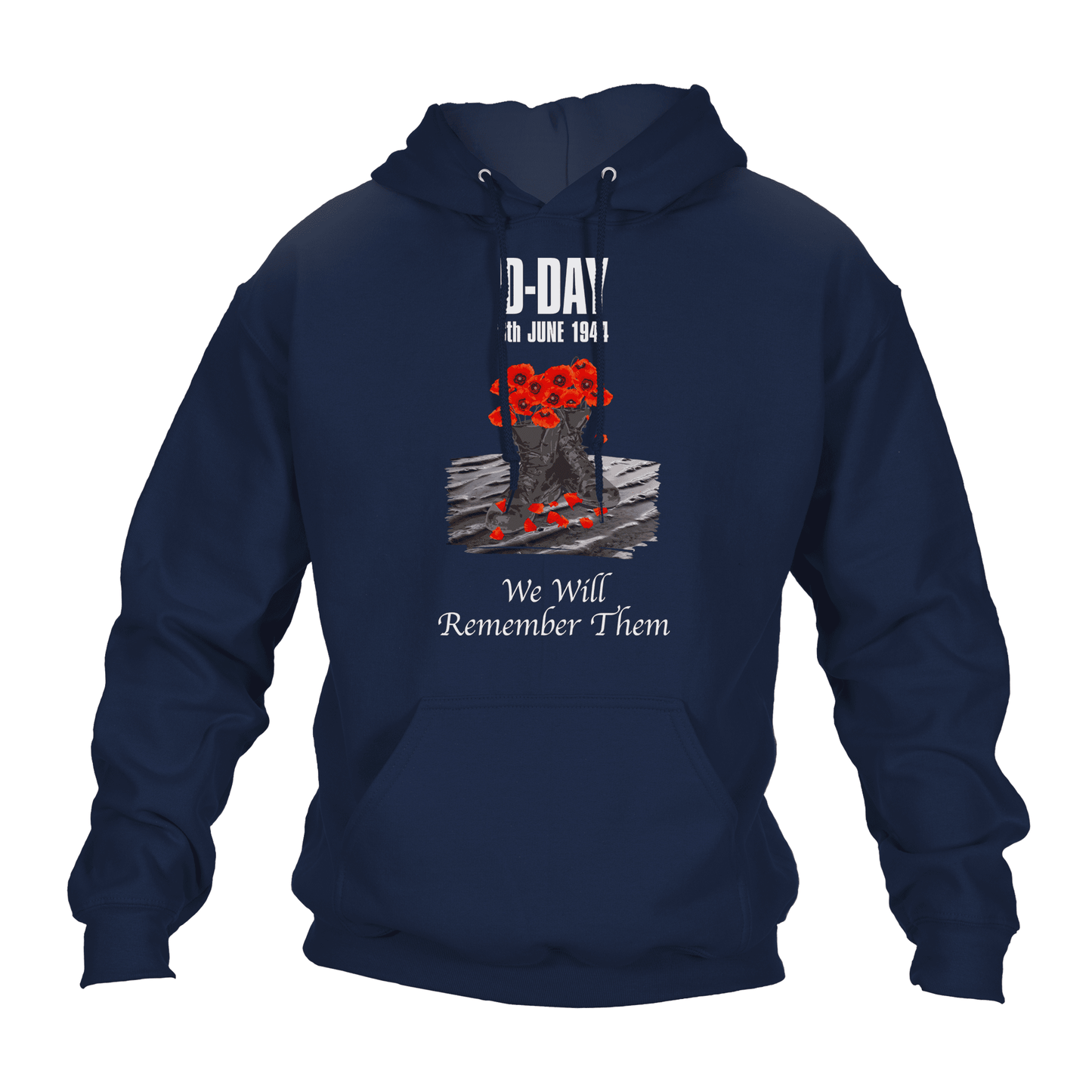 Remembrance Day Hoodie D Day Poppy Boots