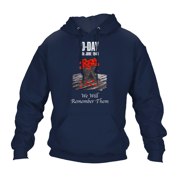Remembrance Day Hoodie D Day Poppy Boots