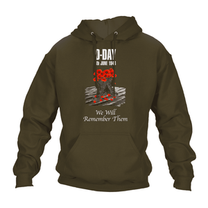 D Day Poppy Boots Hoodie