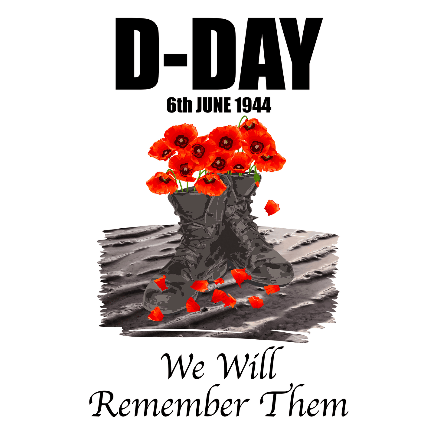 Remembrance Day Mug D Day Poppy Boots Jumbo Mug