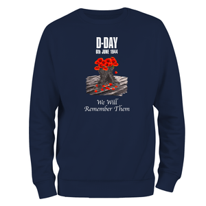 D Day Poppy Boots Sweatshirt