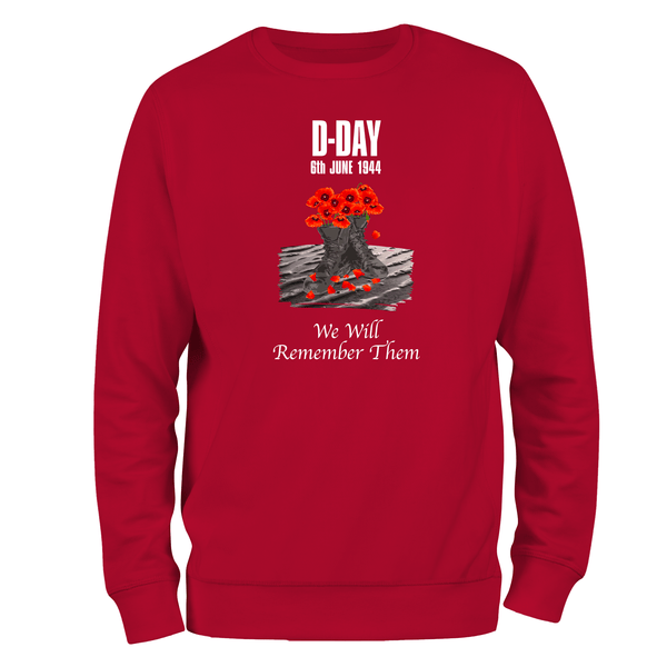 D Day Poppy Boots Sweatshirt