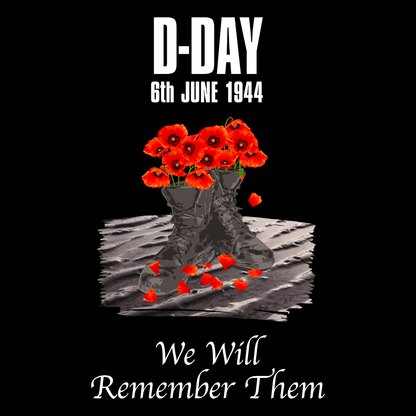 D Day Poppy Boots Sweatshirt