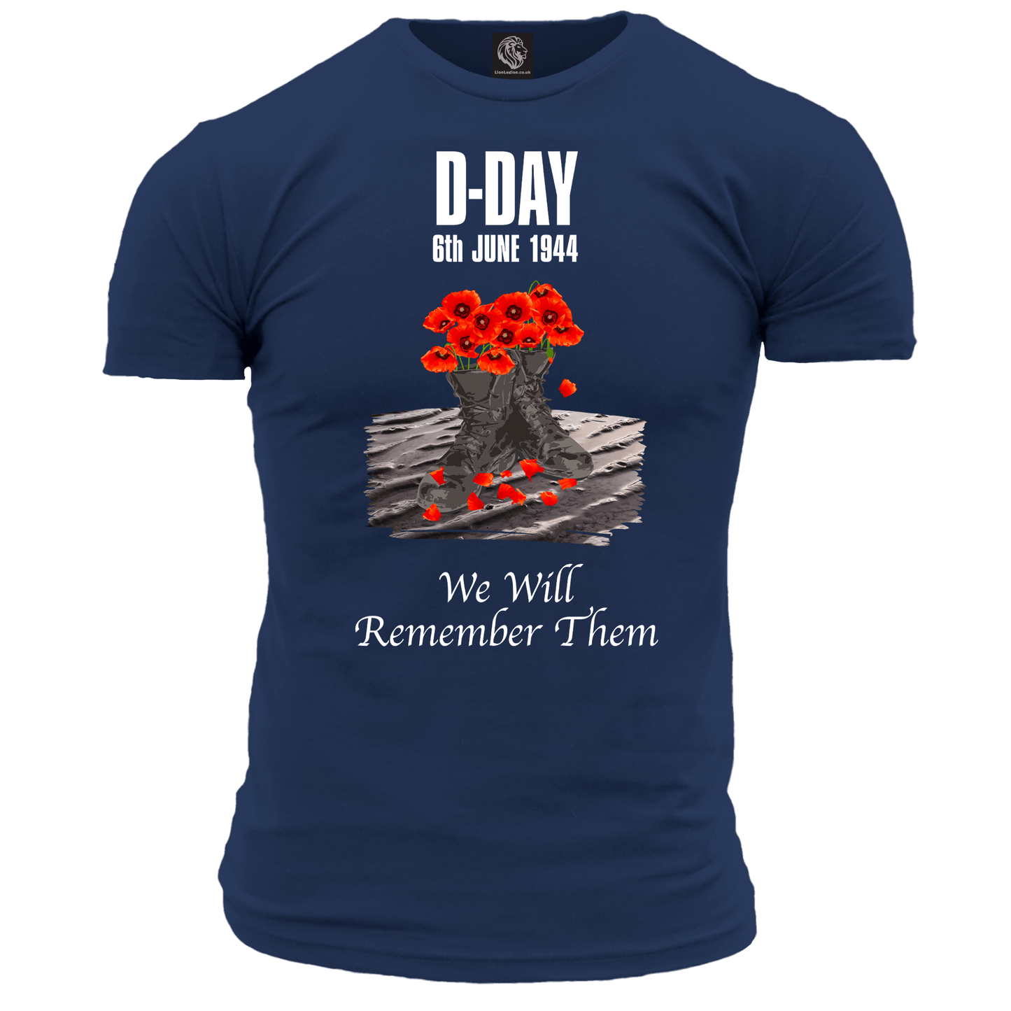 D Day Poppy Boots T Shirt