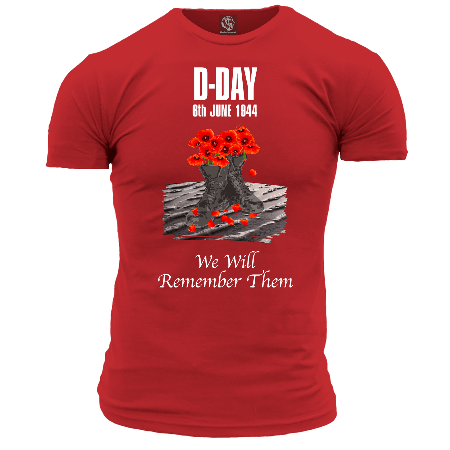 D Day Poppy Boots T Shirt
