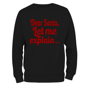 Funny Christmas Jumper Dear Santa Explain Design, Premium