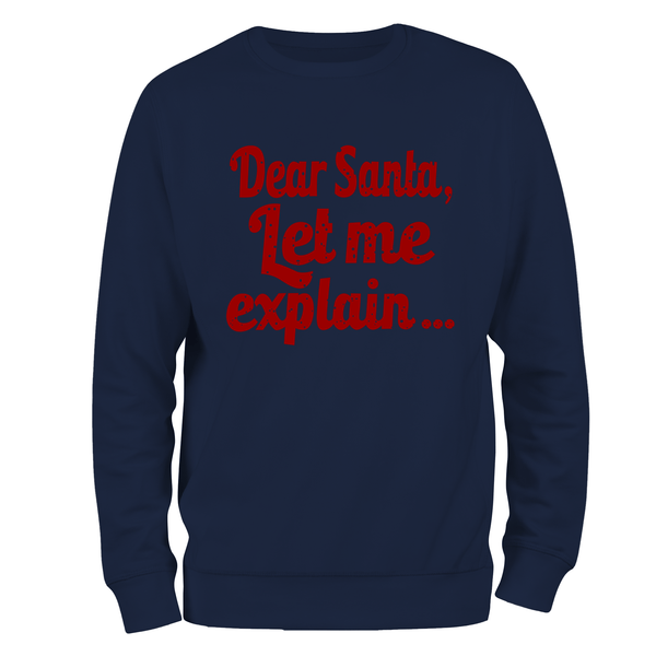 Funny Christmas Jumper - Dear Santa Explain Design