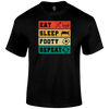 Eat Sleep Footy Repeat T Shirt