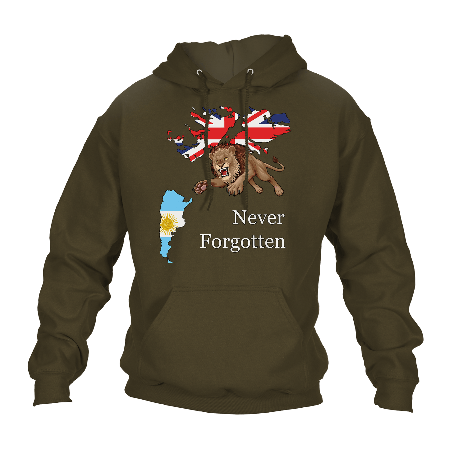 Falklands Roaring Lion Hoodie