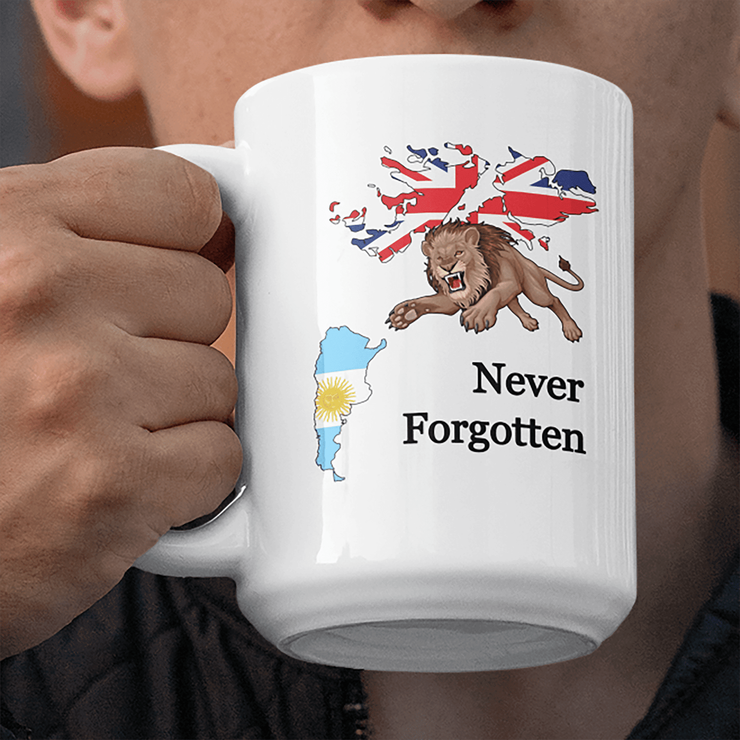 Falklands Roaring Lion Jumbo Mug