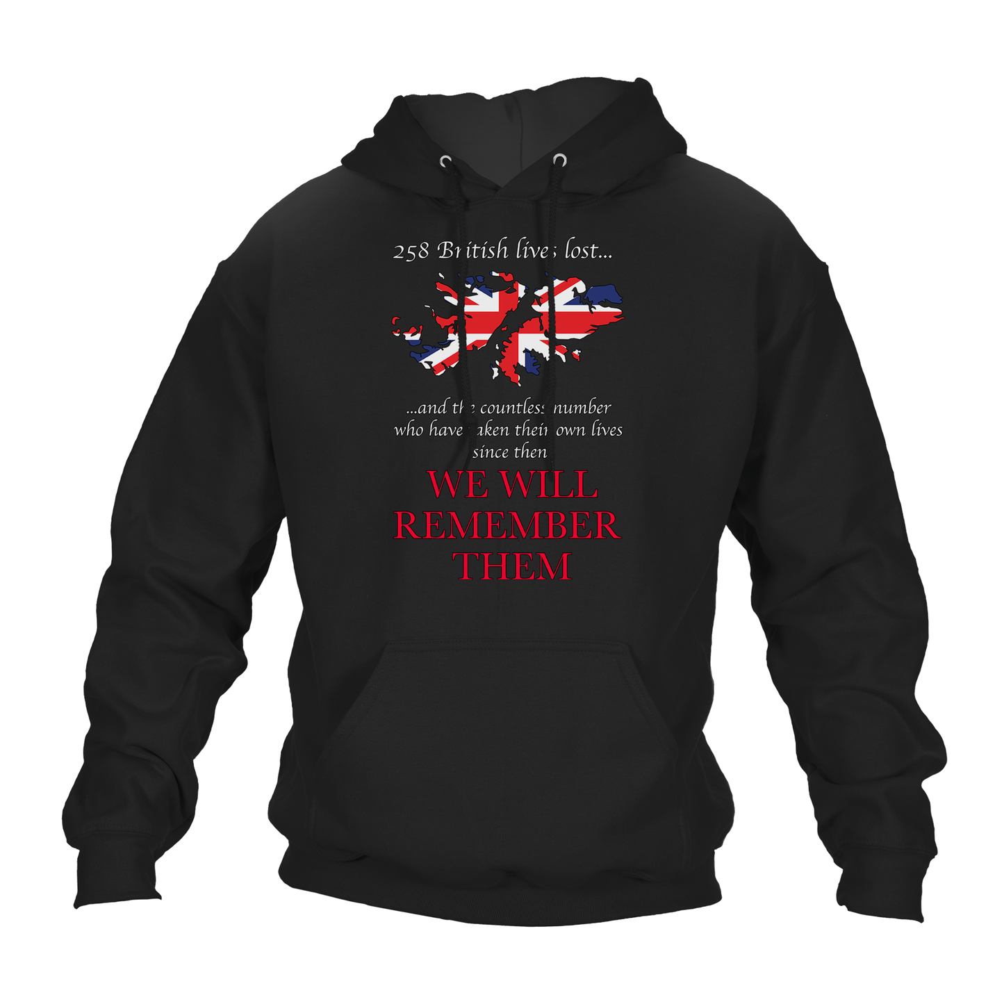 Falklands We Will Remember Them Hoodie