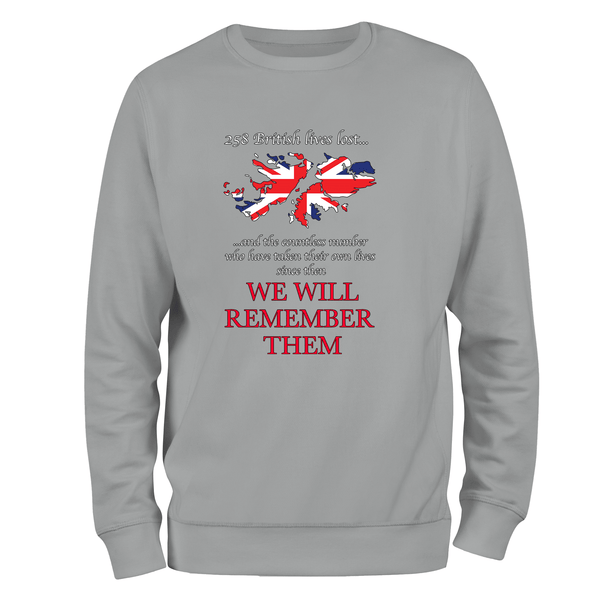 Falklands We Will Remember Them Sweatshirt