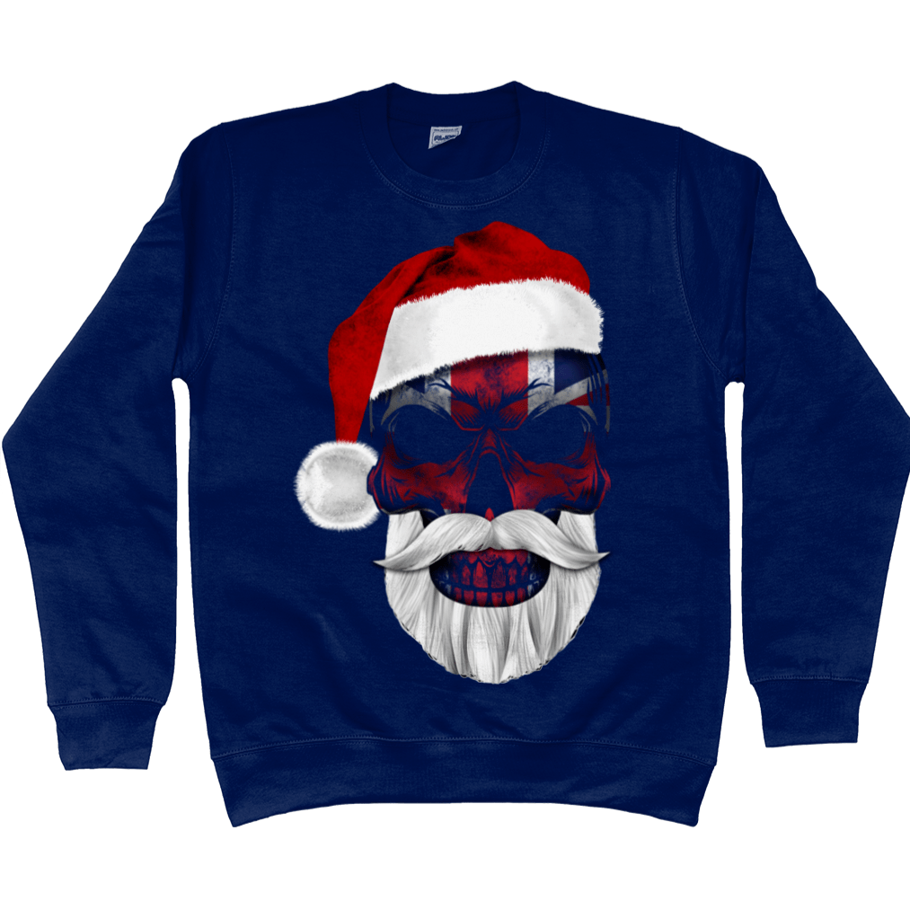 Flag Skull Christmas Unisex Jumper