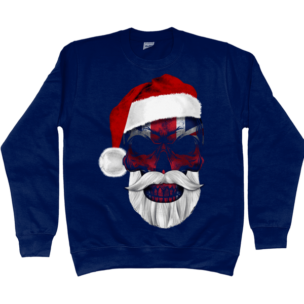 Flag Skull Christmas Unisex Jumper