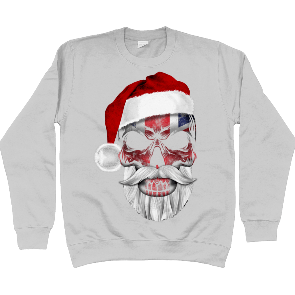Flag Skull Christmas Unisex Jumper