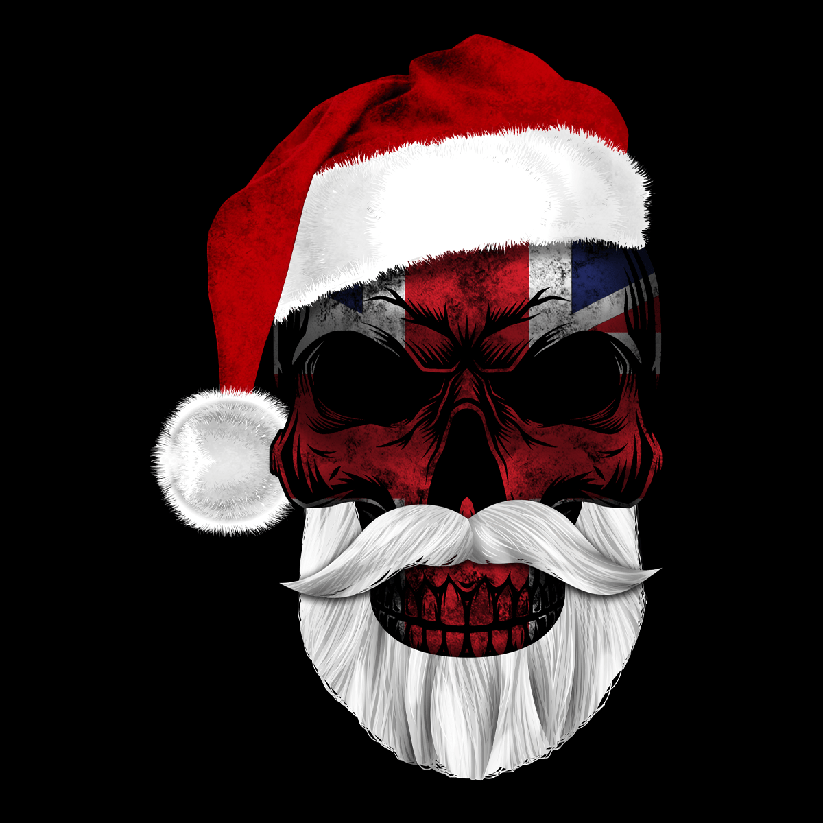 Flag Skull Christmas Unisex T Shirt