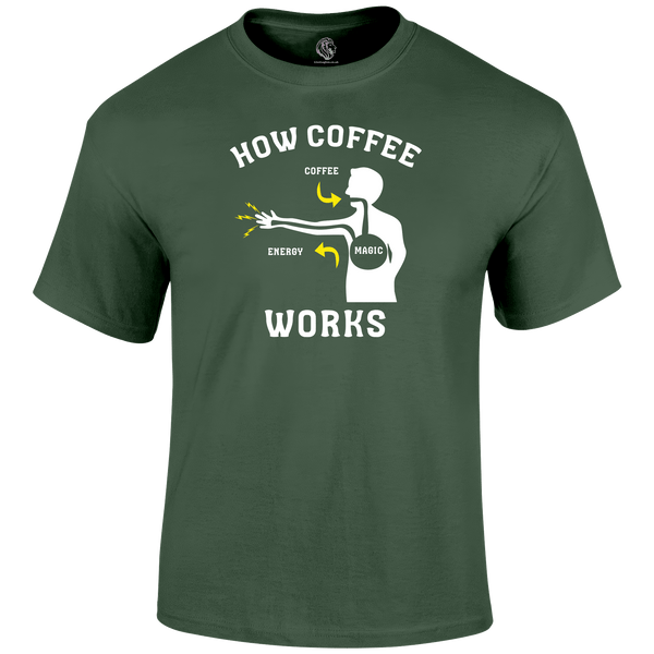 How Coffee Works T Shirt by Lion Legion 