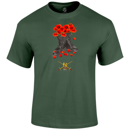 Army Poppy Boots T Shirt