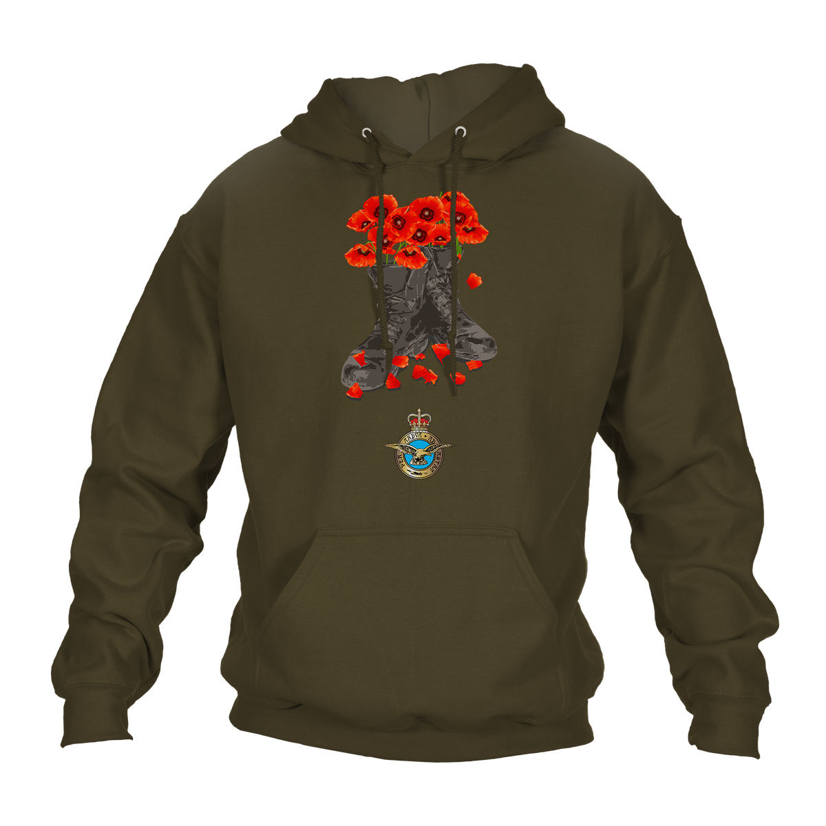RAF Poppy Boots Hoodie