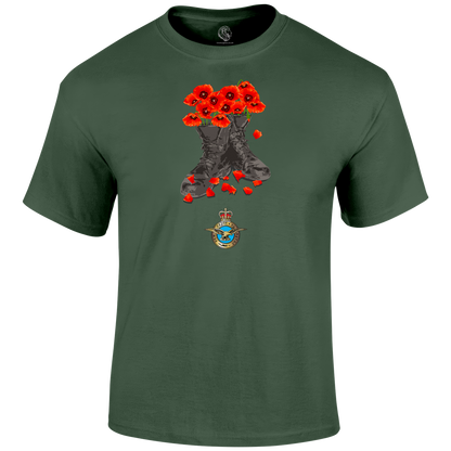 RAF Poppy Boots T Shirt