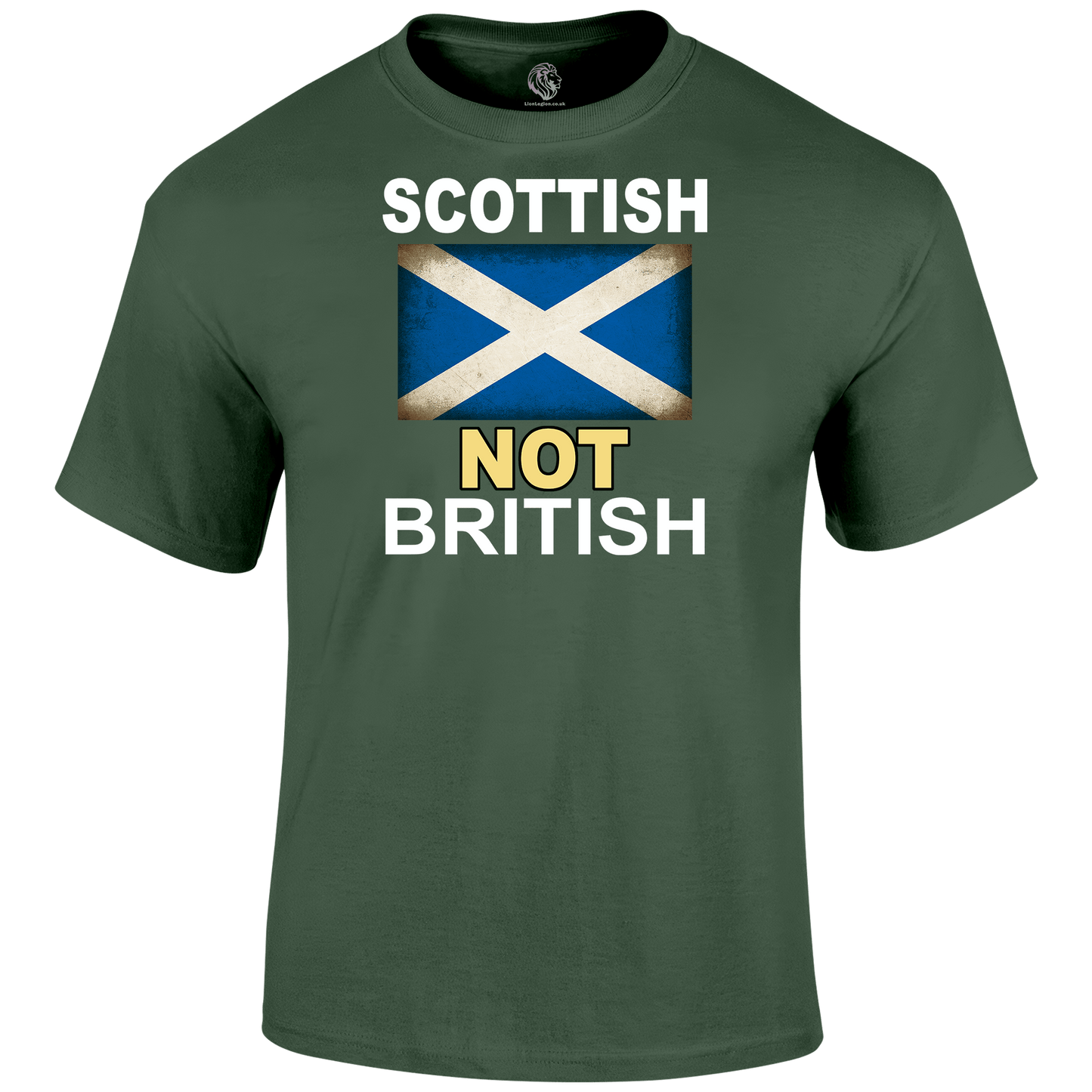 Scottish Not British T Shirt by Lion Legion 