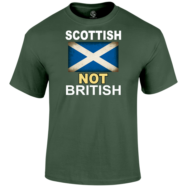 Scottish Not British T Shirt by Lion Legion 