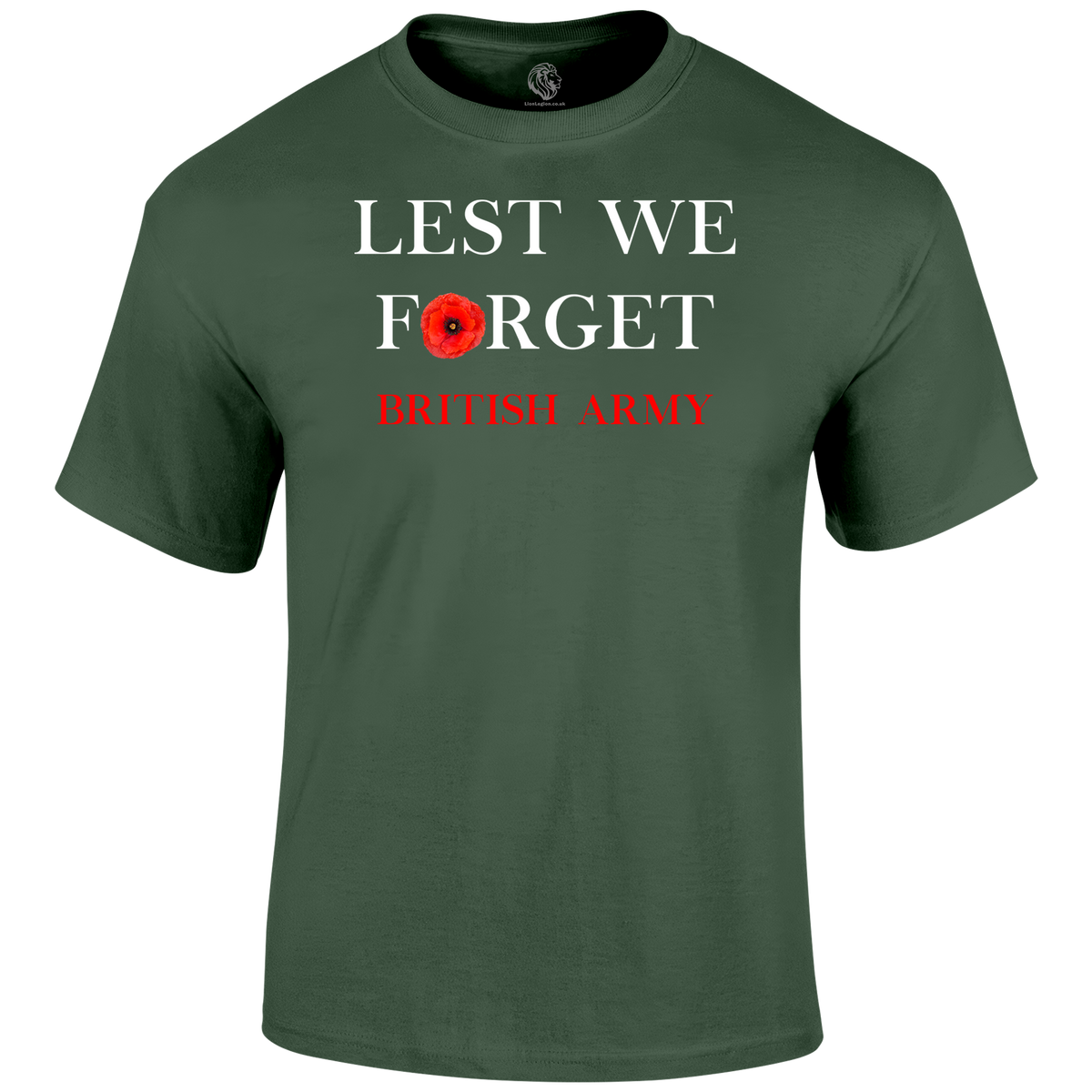 British Army Lest We Forget T Shirt