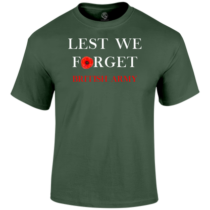 British Army Lest We Forget T Shirt