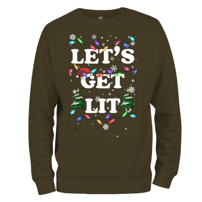 Funny Christmas Jumper Get Lit
