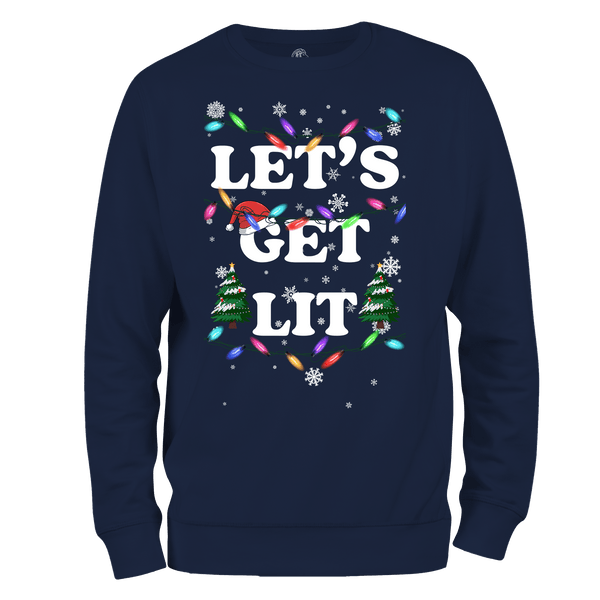 Funny Christmas Jumper Get Lit