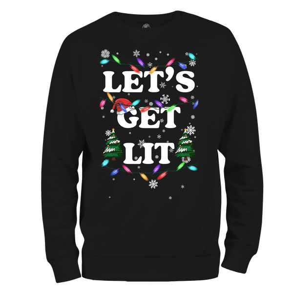 Funny Christmas Jumper Get Lit