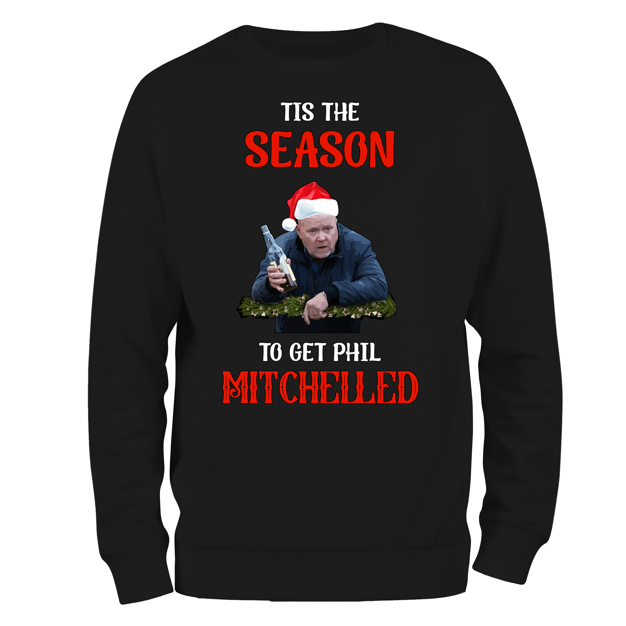 'There Are Four Stages' Funny Christmas Jumper – Men's Graphic Sweatshirt, Long Sleeve